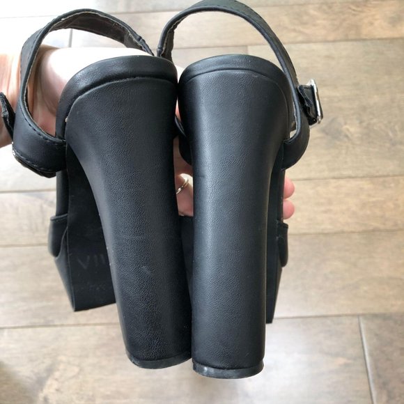 Bongo Platform Sandal Chunky Leather 90s - Picture 6 of 8